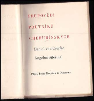 Angelus Silesius: Průpovědi poutníků cherubínských