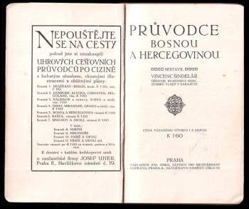 Vincenc Šindelář: Průvodce Bosnou a Hercegovinou
