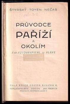 Jindřich Štyrský: Průvodce Paříží a okolím