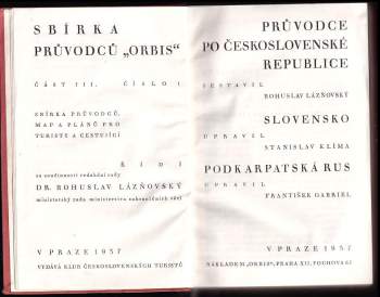 Bohuslav Lázňovský: Průvodce po Československé republice