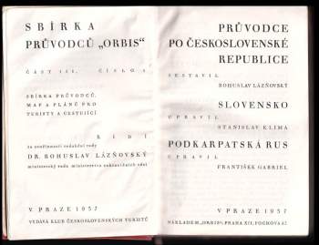 Bohuslav Lázňovský: Průvodce po Československé republice