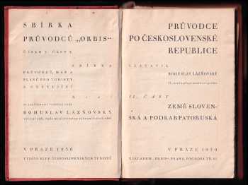 Bohuslav Lázňovský: Průvodce po Československé republice. 1+2