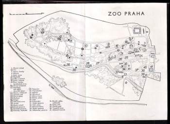 Jiří Janda: Průvodce po zoologické zahradě v Praze-Troji + 2 plánky
