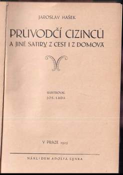 Jaroslav Hašek: Průvodčí cizinců a jiné satiry z cest i z domova