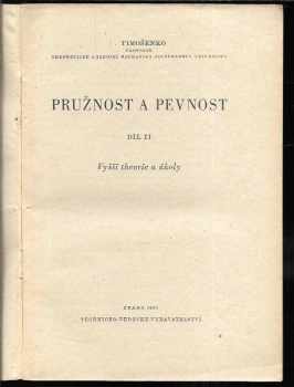 Stepan Prokopovyč Tymošenko: Pružnost a pevnost