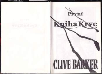 Clive Barker: První Kniha Krve