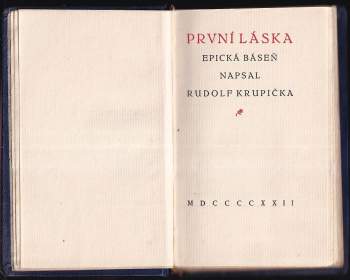 Rudolf Krupička: První láska
