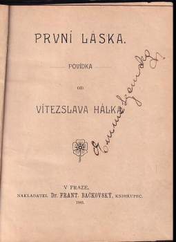 Vítězslav Hálek: První láska