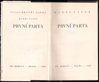 Karel Čapek: První parta