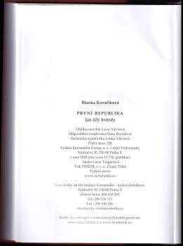 Blanka Kovaříková: První republika