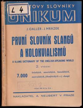 První slovník slangů a kolokvialismů