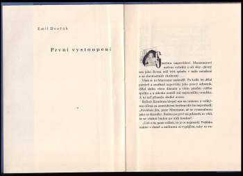Emil Dvořák: První vystoupení