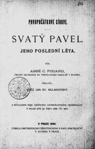 Constant Henri Fouard: Prvopočátkové církve