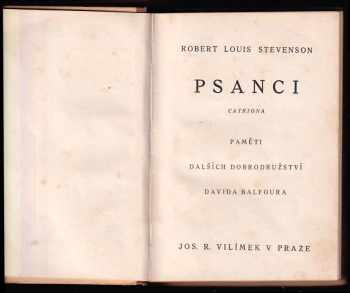 Robert Louis Stevenson: Psanci - paměti dalších dobrodružství Davida Balfoura