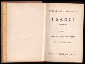 Robert Louis Stevenson: Psanci