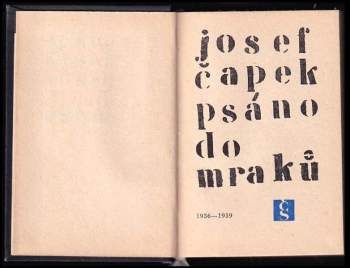 Josef Čapek: Psáno do mraků