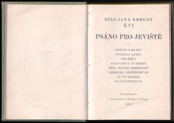 Jan Neruda: Psáno pro jeviště