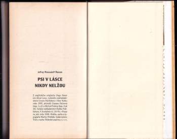 J. Moussaieff Masson: Psi v lásce nikdy nelžou