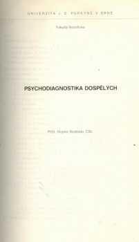 Psychodiagnostika dospělých