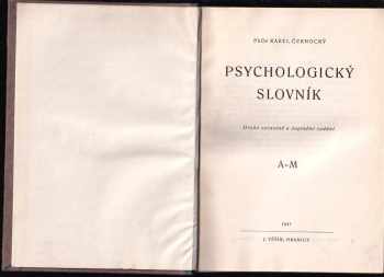 Karel Černocký: Psychologický slovník