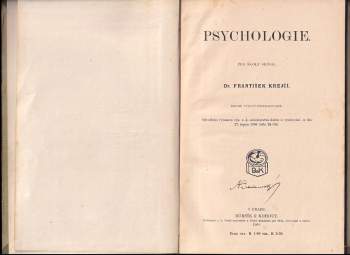 František Krejčí: Psychologie