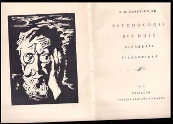 Karel Matěj Čapek Chod: Psychologie bez duše