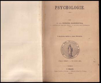Eugen Kadeřávek: Psychologie