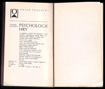 Susanna Millar: Psychologie hry