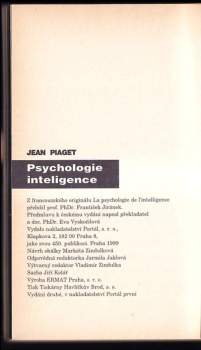 Jean Piaget: Psychologie inteligence