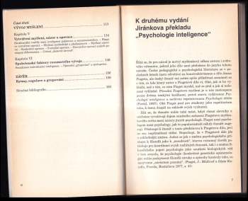 Jean Piaget: Psychologie inteligence