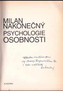 Milan Nakonečný: Psychologie osobnosti