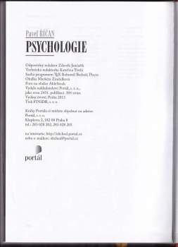 Pavel Říčan: Psychologie