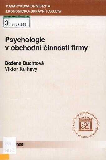 Psychologie v obchodní činnosti firmy