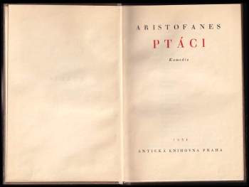 Aristofanés: Ptáci