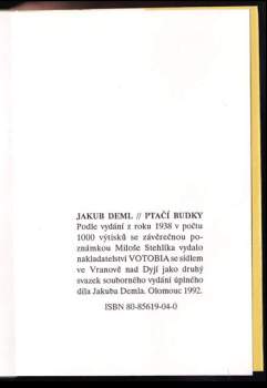 Jakub Deml: Ptačí budky