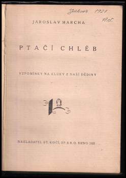 Jaroslav Marcha: Ptačí chléb