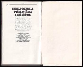 Gerald Malcolm Durrell: Ptáci, zvířata a moji příbuzní