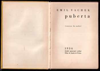 Emil Vachek: Puberta
