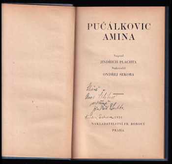 Jindřich Plachta: Pučálkovic Amina