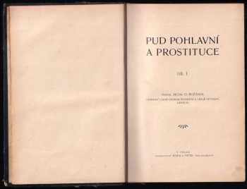 Otakar Rožánek: Pud pohlavní a prostituce