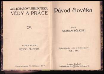 Wilhelm Boelsche: Původ člověka