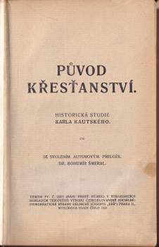 Karl Kautsky: Původ křesťanství