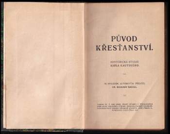Karl Kautsky: Původ křesťanství