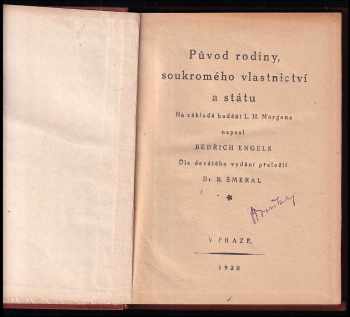 Friedrich Engels: Původ rodiny, soukromého vlastnictví a státu