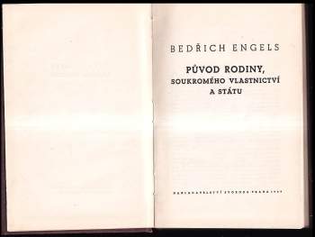 Friedrich Engels: Původ rodiny, soukromého vlastnictví a státu