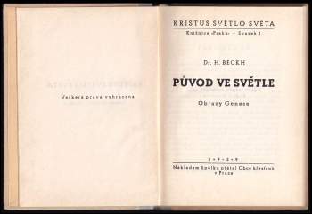 Hermann Beckh: Původ ve světle