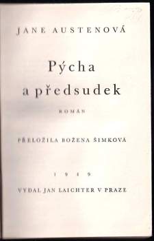 Jane Austen: Pýcha a předsudek