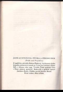 Jane Austen: Pýcha a předsudek