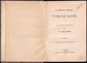 Quintus Flaccus Horatius: Q. Horatia Flakka Vybrané básně