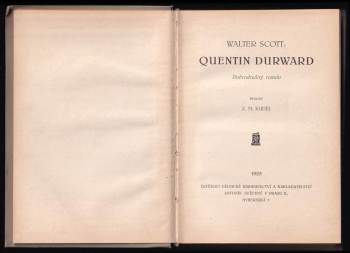 Walter Scott: Quentin Durward